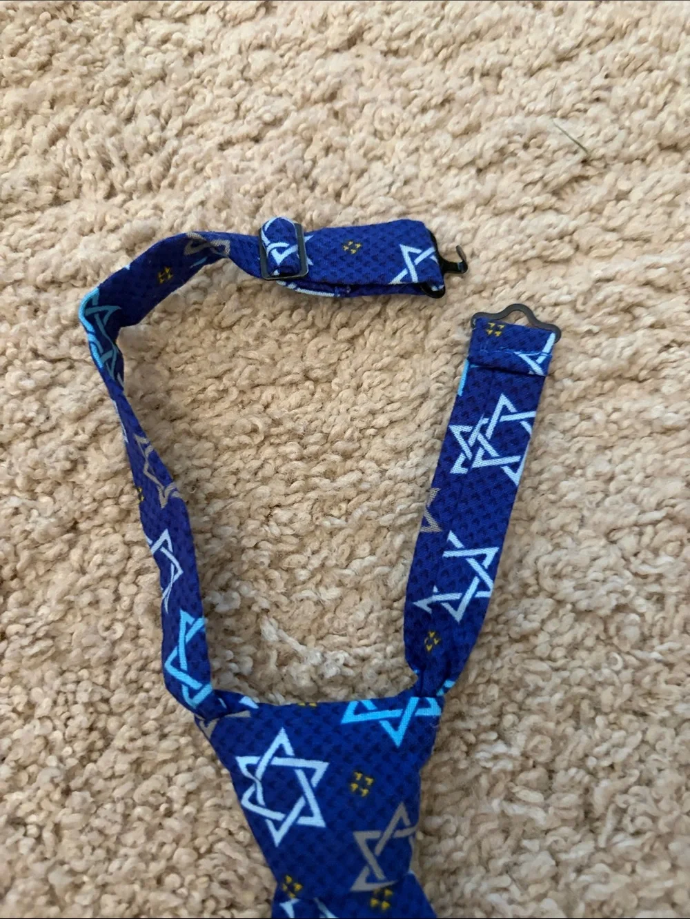 Boys Star of David Pattern Tie and Bow Set